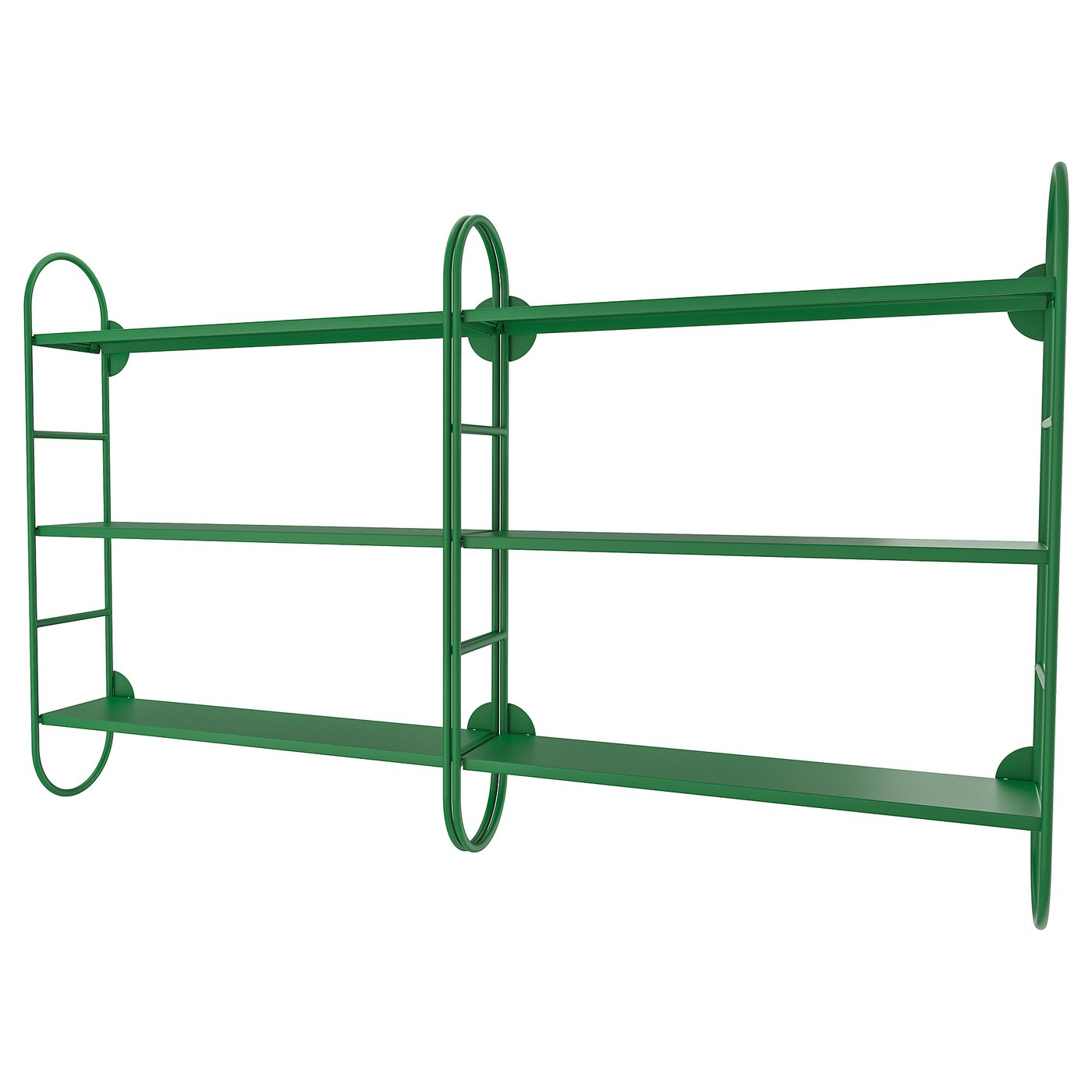 FÄRGSÄTTARE wall shelf combination, green