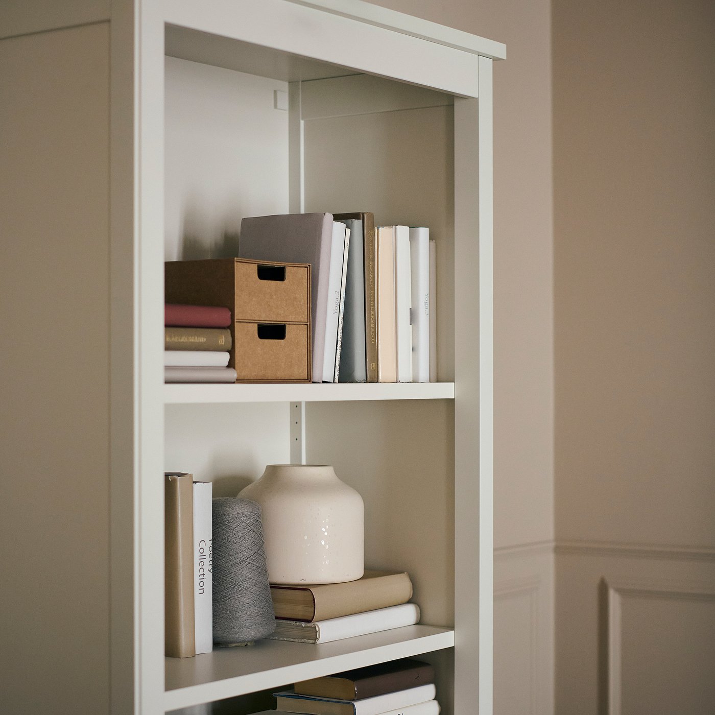 FÄRJKARL bookcase, off-white, 77x39x188 cm