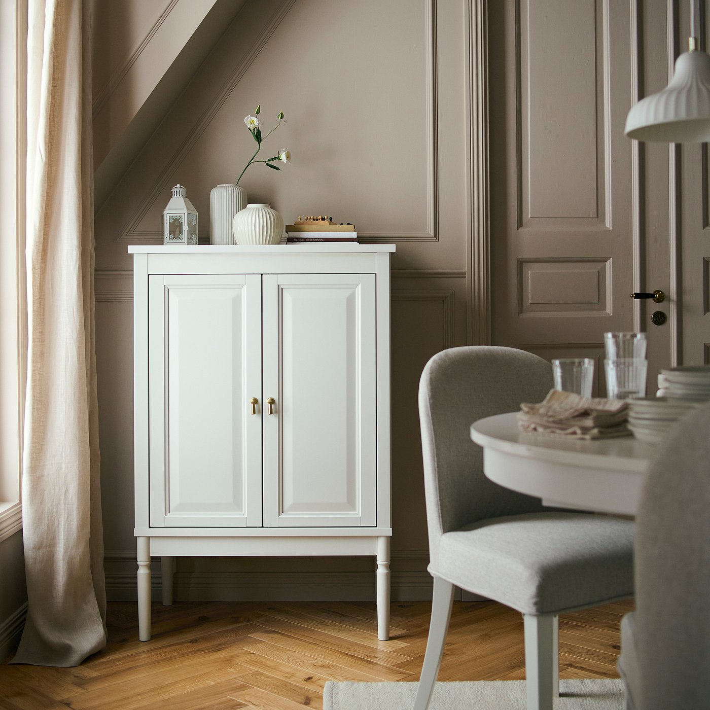 FÄRJKARL cabinet, off-white, 77x45x116 cm