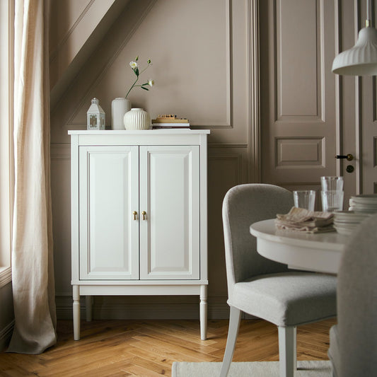 FÄRJKARL cabinet, off-white, 77x45x116 cm