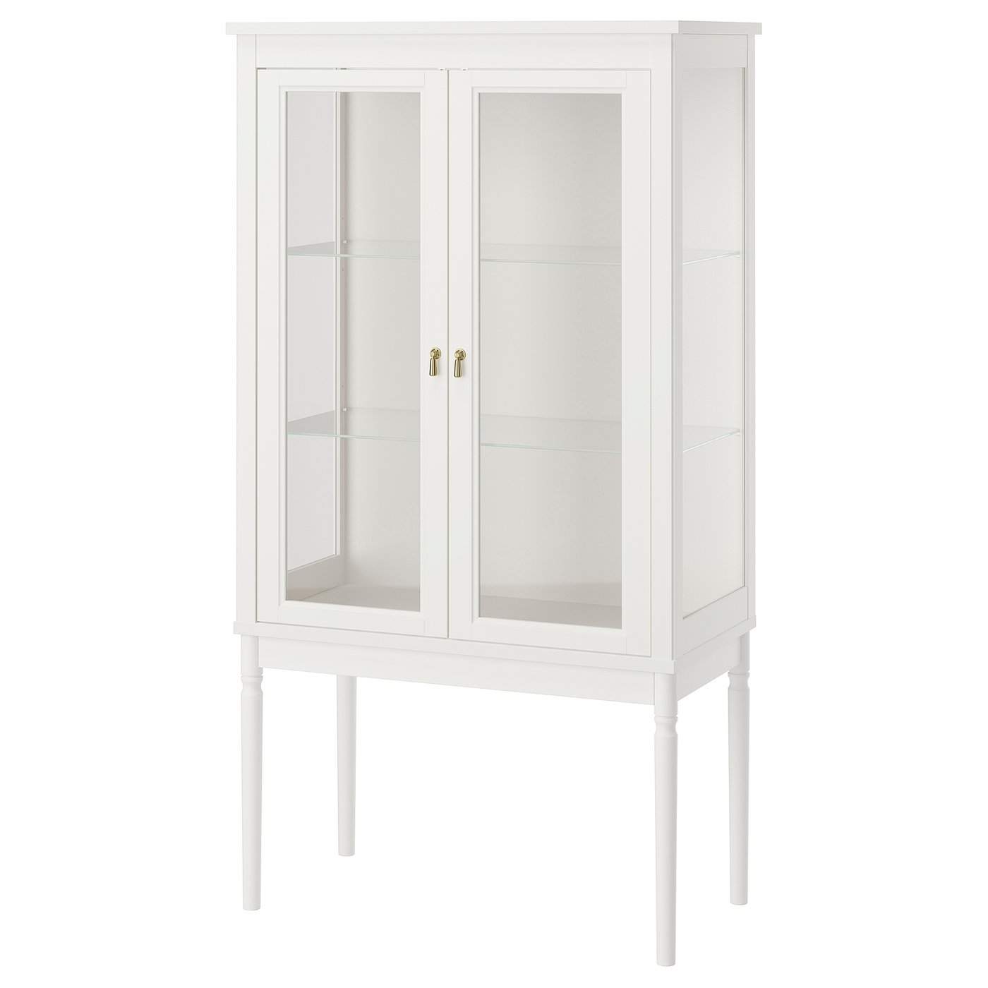 FÄRJKARL glass-door cabinet, off-white, 87x45x161 cm