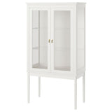 FÄRJKARL glass-door cabinet, off-white, 87x45x161 cm