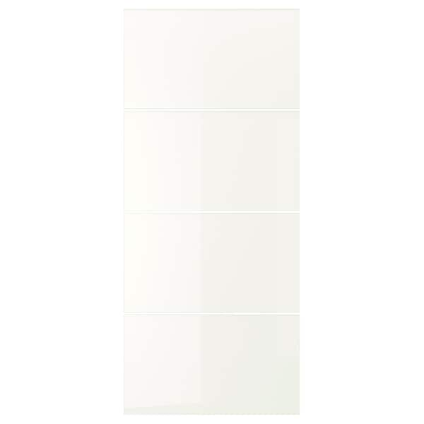 FÄRVIK - 4 panels for sliding door frame, white glass, 100x236 cm