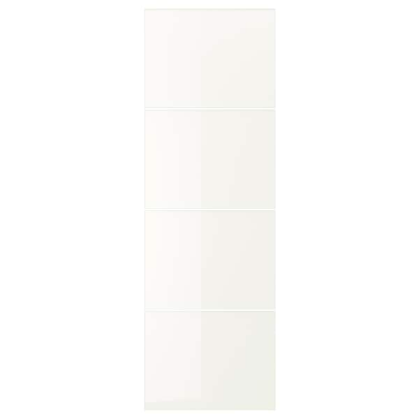 FÄRVIK - 4 panels for sliding door frame, white glass, 75x236 cm