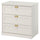 FÅGELFJÄLLET chest of 3 drawers, off-white, 82x51x78 cm