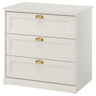 FÅGELFJÄLLET chest of 3 drawers, off-white, 82x51x78 cm