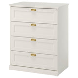 FÅGELFJÄLLET chest of 4 drawers, off-white, 82x51x101 cm