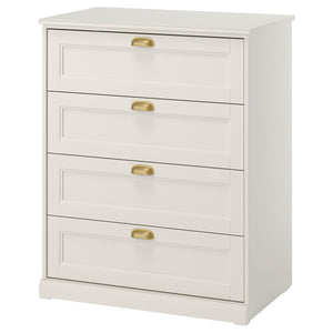 FÅGELFJÄLLET chest of 4 drawers, off-white, 82x51x101 cm