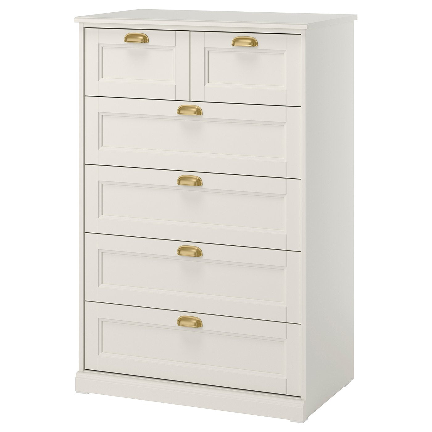 FÅGELFJÄLLET chest of 6 drawers, off-white, 82x51x123 cm