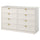 FÅGELFJÄLLET chest of 8 drawers, off-white, 160x51x101 cm