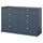 FÅGELFJÄLLET chest of 8 drawers, dark grey-blue, 160x51x101 cm