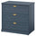 FÅGELFJÄLLET chest of 3 drawers, dark grey-blue, 82x51x78 cm
