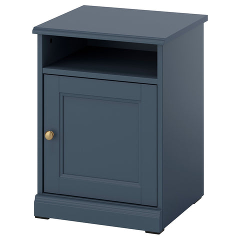 FÅGELFJÄLLET bedside table, dark grey-blue, 42x41x56 cm