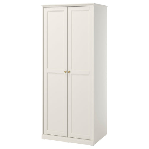 FÅGELFJÄLLET wardrobe with 2 doors, off-white, 82x60x194 cm