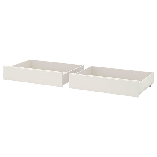 FÅGELFJÄLLET bed storage box, set of 2, off-white, 200 cm