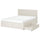 FÅGELFJÄLLET bed frame with 4 storage boxes, off-white/Lillhällan, 160x200 cm
