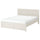 FÅGELFJÄLLET bed frame, off-white/Lindbåden, 140x200 cm