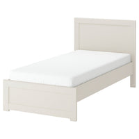 FÅGELFJÄLLET bed frame, off-white/Lindbåden, 90x200 cm
