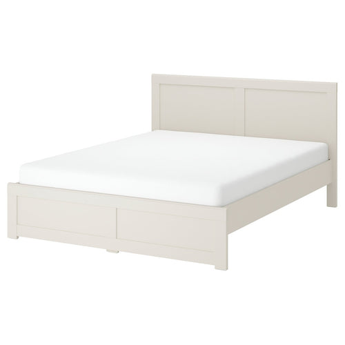 FÅGELFJÄLLET bed frame, off-white/Luröy, 140x200 cm