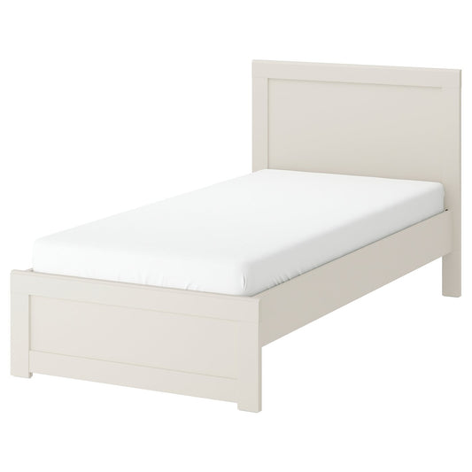 FÅGELFJÄLLET bed frame, off-white/Luröy, 90x200 cm