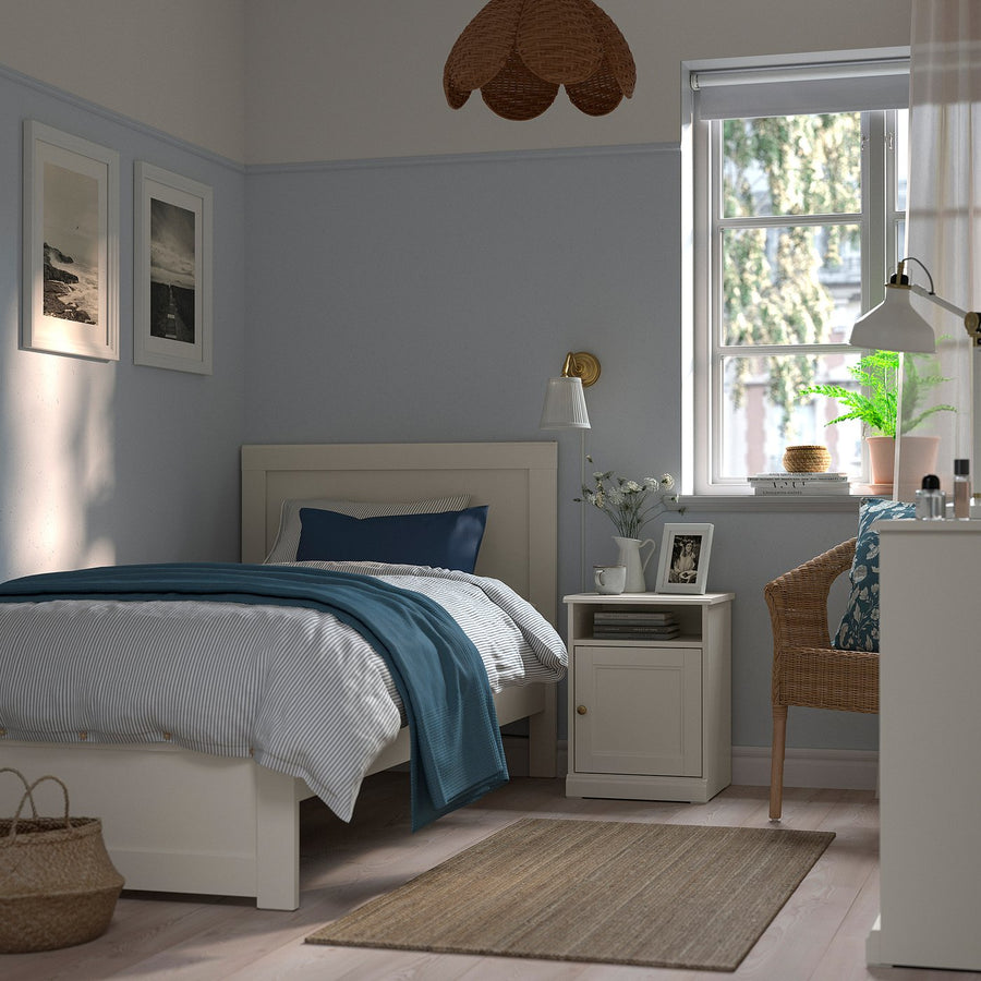 FÅGELFJÄLLET bed frame, off-white, 90x200 cm