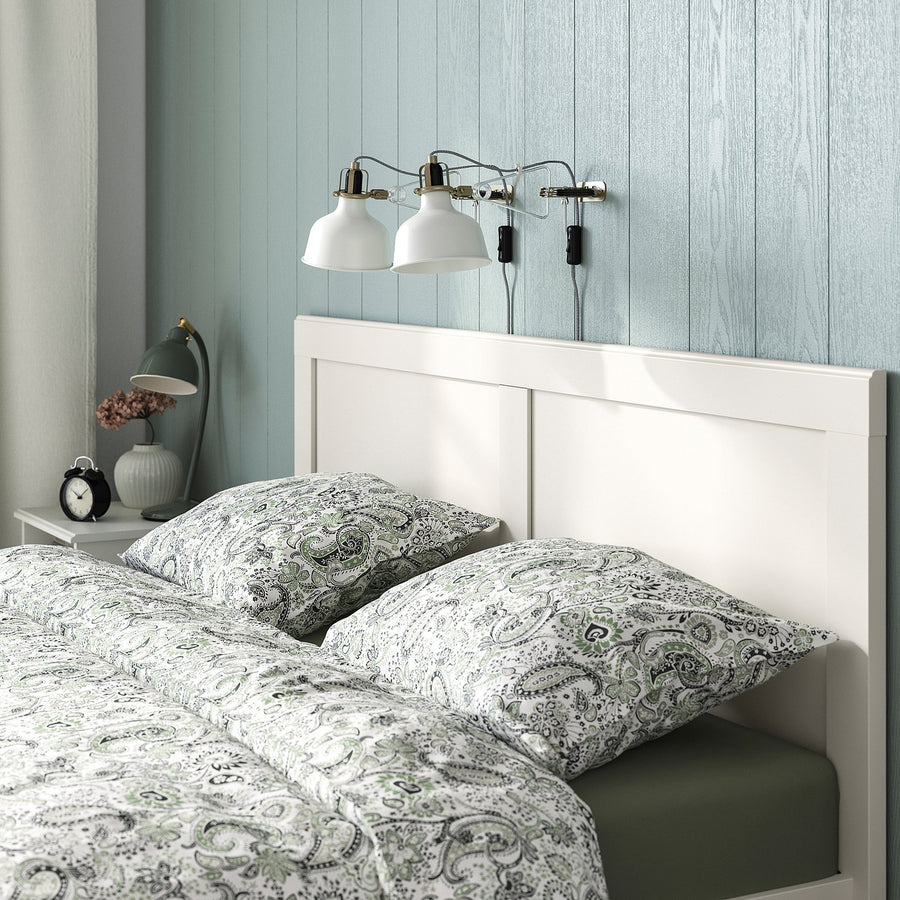 FÅGELFJÄLLET bed frame, off-white, 160x200 cm