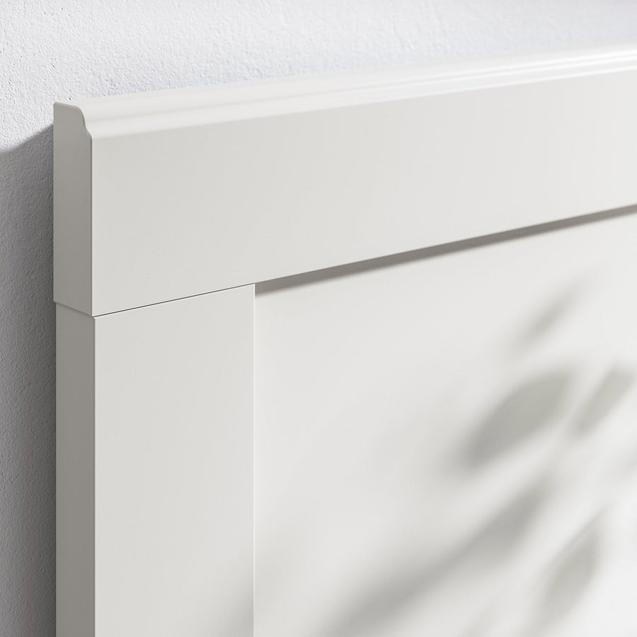 FÅGELFJÄLLET bed frame with 2 storage boxes, off-white/Leirsund, 160x200 cm