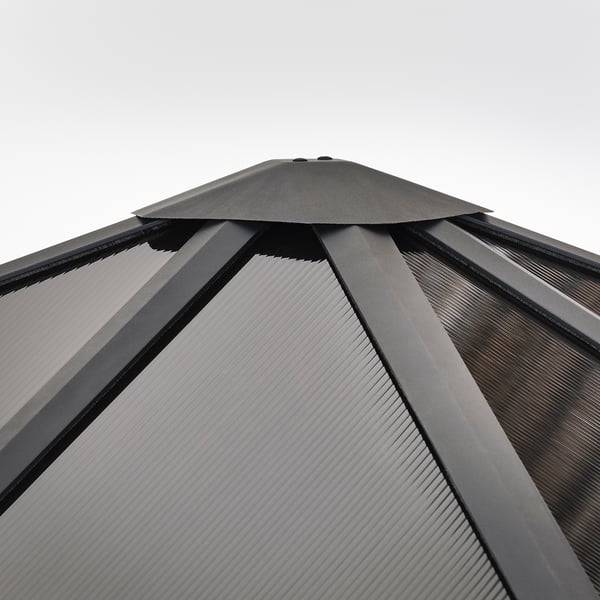 FÅGELÖN gazebo, black/black, 300x300 cm
