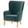 FAGERBACKEN armchair, Alhamn dark grey-blue