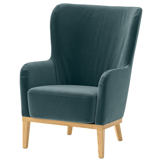 FAGERBACKEN armchair, Alhamn dark grey-blue