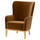 FAGERBACKEN armchair, Alhamn dark yellow-brown