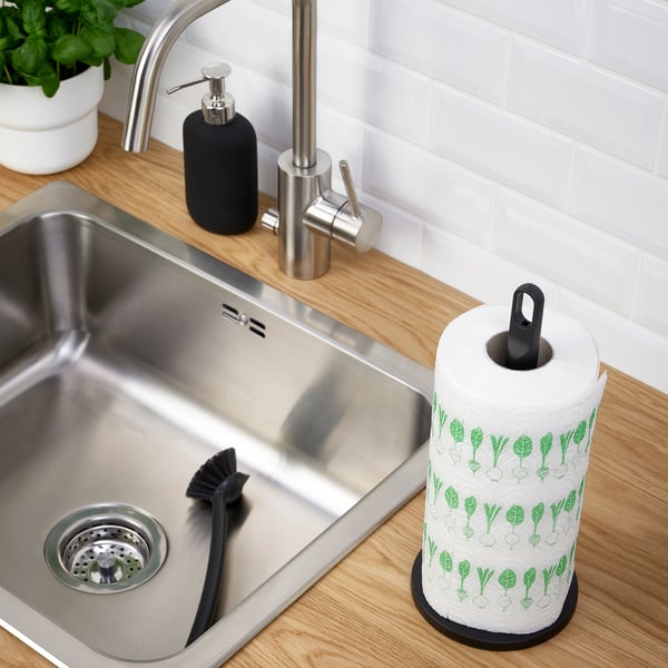 FAMILJ kitchen roll holder, anthracite, 13x30 cm