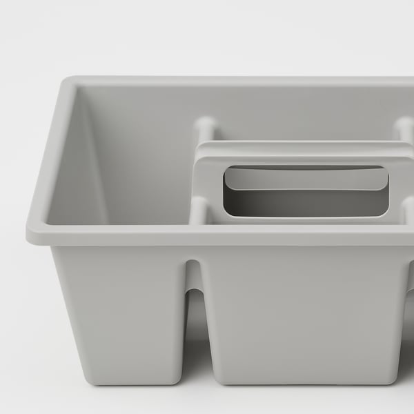 FÅNGGRÖDA insert with compartments, light grey, 35x24x14 cm