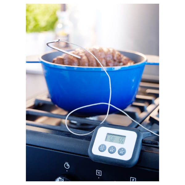 FANTAST meat thermometer/timer, digital black, 9x7 cm