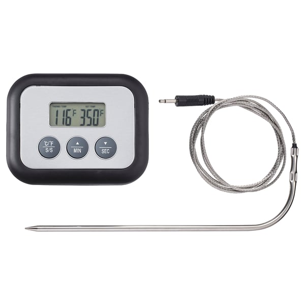 FANTAST meat thermometer/timer, digital black, 9x7 cm