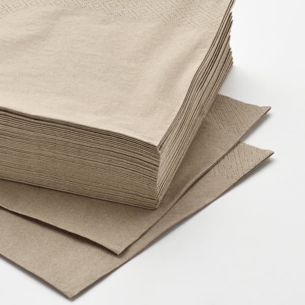 FANTASTISK paper napkin, beige, 40x40 cm, 50 pack