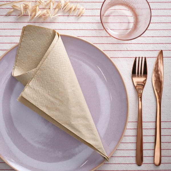 FANTASTISK paper napkin, beige, 40x40 cm, 50 pack