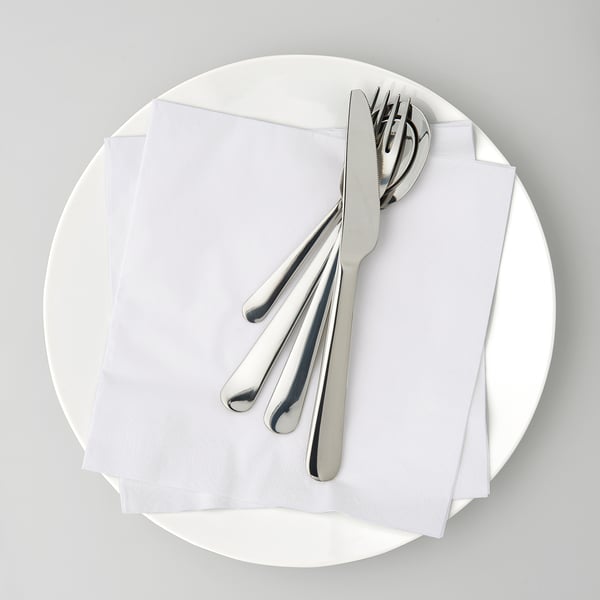 FANTASTISK paper napkin, white, 40x40 cm, 100 pack