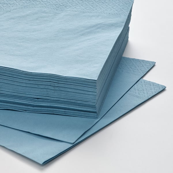 FANTASTISK paper napkin, grey-blue, 40x40 cm, 50 pack