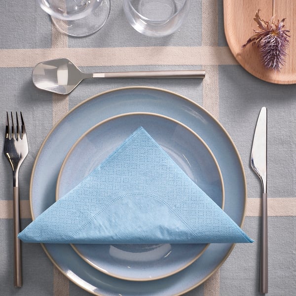 FANTASTISK paper napkin, grey-blue, 40x40 cm, 50 pack