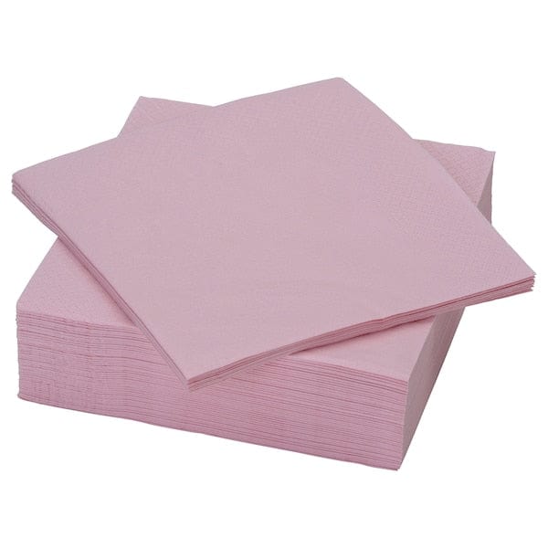 Ikea FANTASTISK - Paper napkin, pink,33x33 cm