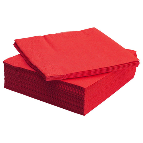 FANTASTISK paper napkin, red, 40x40 cm, 50 pack