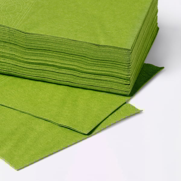 FANTASTISK paper napkin, medium green, 24x24 cm