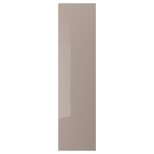 FARDAL - FARDAL Door with hinges, high-gloss/dark beige, 50x195 cm