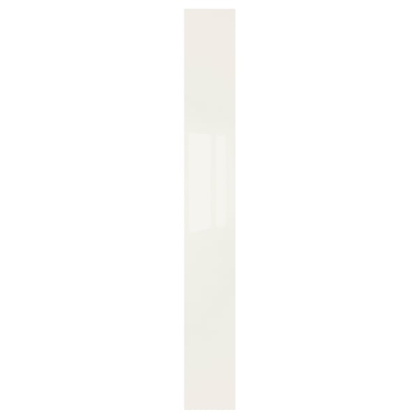 FARDAL door with hinges, high-gloss white, 25x195 cm