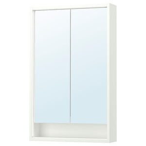 Ikea FAXÄLVEN - Mirror cabinet/integrated lighting, white, 60x15x95 cm