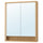 FAXÄLVEN mirror cabinet w built-in lighting, oak effect, 80x15x95 cm