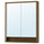 FAXÄLVEN mirror cabinet w built-in lighting, brown oak effect, 80x15x95 cm