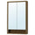 FAXÄLVEN mirror cabinet w built-in lighting, brown oak effect, 60x15x95 cm