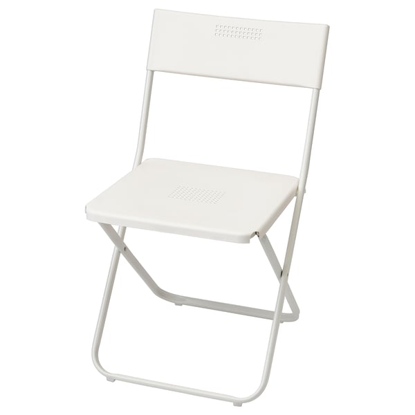 FEJAN chair, outdoor, foldable white, 44x89x42 cm